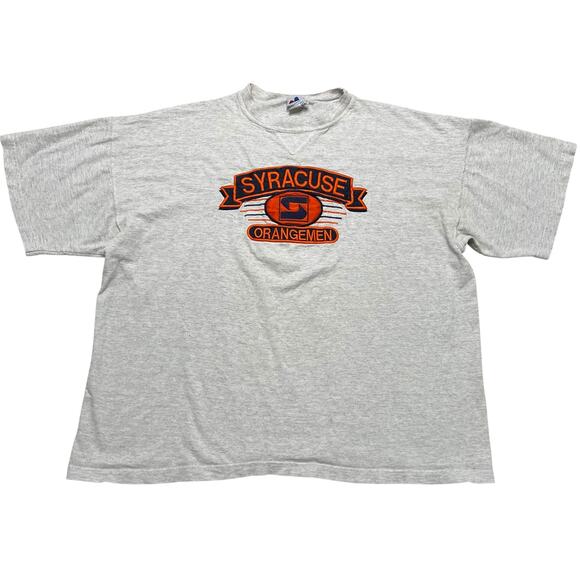 Vintage 90s American College - Syracuse Orange SU University T-Shirt Tee - XL - Picture 1 of 9